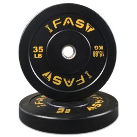 Olympic Bumper Weight Plates. Solid Rubber Construction.