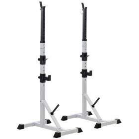 Soozier 2-Piece Height Adjustable Barbell Squat Rack