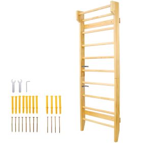 Wall Mounted Multi-use Swedish Ladder Wood Stall Bar