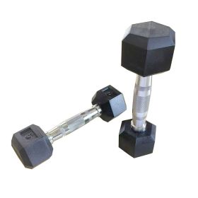 HDRS Rubber Coated Solid Cast Iron Dumbbell