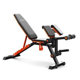 DAV Adjustable Preacher Curl Weight Bench with Leg Extension.