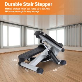 Mini Fitness Stepper with 2 Resistance Bands and LCD Monitor.