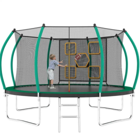 14FT Trampoline with Enclosure for Kids (Option: As Pic)