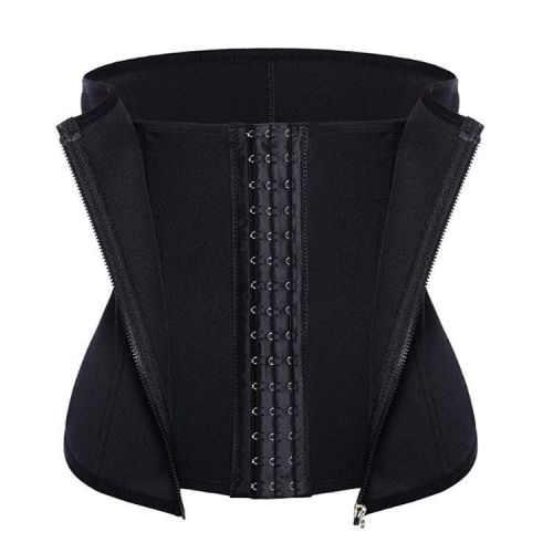 Amazon Zipper Three-Breasted Neoprene Corset