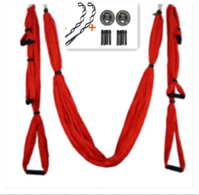 Anti-Gravity Yoga Hammock (Option: Red with Hangers straps)