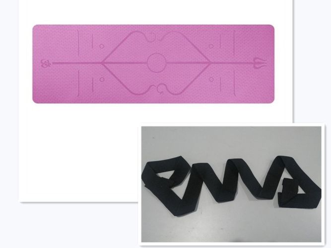 Non-Slip TPE Yoga Mat with Position Line