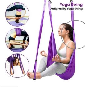 Anti-Gravity Yoga Hammock (Option: Dark purple)