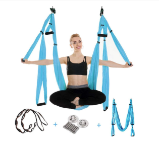 Anti-Gravity Yoga Hammock (Option: Light blue set)