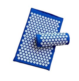Acupressure Yoga Massage Cushion and Pillow (Option: Baby Blue-Lotus)