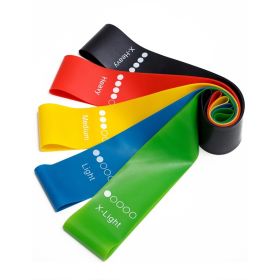 Yoga Resistance Rubber Elastic Bands (Option: 5 color set)