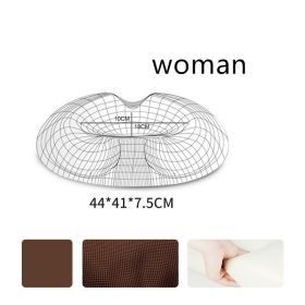 Seat Cushion Pillow for Office Chairs (Option: Coffee-Grid-Woman)