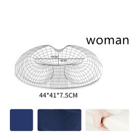 Seat Cushion Pillow for Office Chairs (Option: Navy Blue-Grid-Woman)