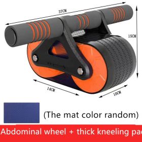 Double Wheel Abdominal Exerciser (Color: orange)