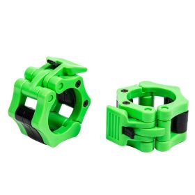 Weightlifting Barbell Quick Buckle (Color: Green)