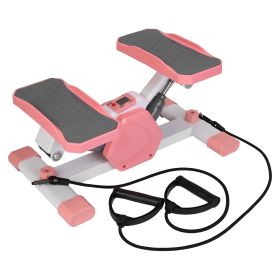 Mini Stepper Stair Stepper with Resistance Bands (Option: Pink)