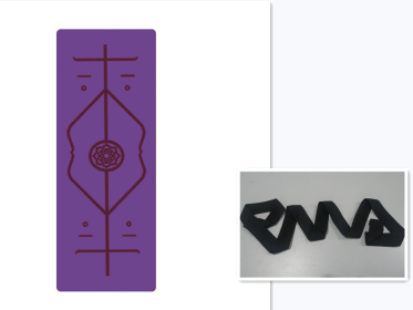 Non-Slip TPE Yoga Mat with Position Line (Option: Purple set)