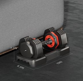 Adjustable Dumbbell Fast Adjust by Turning Set (Color: Black)