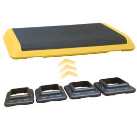 Adjustable Aerobic Fitness Stepper (Option: Black and yellow)