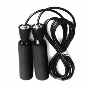 Adjustable Bearing Skipping Jump Rope (Color: Black)