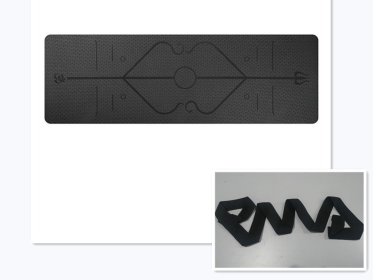 Non-Slip TPE Yoga Mat with Position Line (Option: Black set)