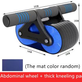 Double Wheel Abdominal Exerciser (Color: Blue)