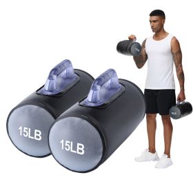 15lb Water Dumbbell Free Weights (Option: 2x15lbs-Black)