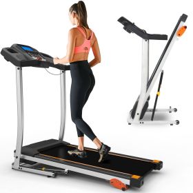 Cardio Exercise Folding Treadmill (Color: Black)