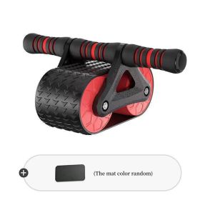 Double Wheel Abdominal Exerciser (Color: Red)