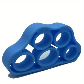 1pc Silicone Finger Expander (Fit Up To 60kg), Exercise Hand Grip, Wrist Strength Trainer, Finger Exerciser, Resistance Bands, Fitness Equipment. (Color: Sky Blue)