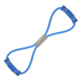 Foam Handle Figure 8 Shape Elastic Band. (Color: Blue, size: Strong)