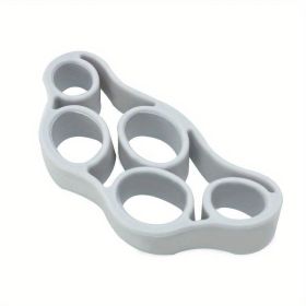 1pc Silicone Finger Expander (Fit Up To 60kg), Exercise Hand Grip, Wrist Strength Trainer, Finger Exerciser, Resistance Bands, Fitness Equipment. (Color: Light grey)
