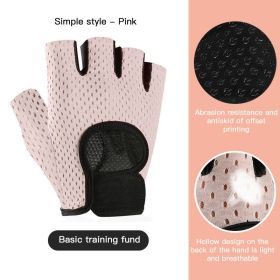 Half Finger Breathable Fitness Gloves for Gym Weightlifting, Yoga, Bodybuilding, Training and Cycling. (Ships From: China, Color: Light pink S)