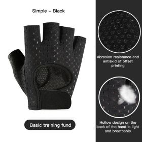 Half Finger Breathable Fitness Gloves for Gym Weightlifting, Yoga, Bodybuilding, Training and Cycling. (Ships From: China, Color: Black XL4)