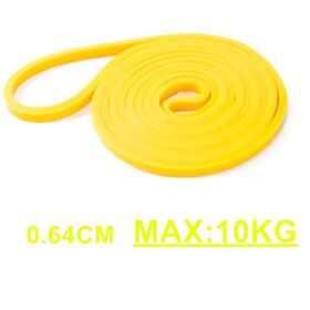 Pull Up Elastic Rubber Resistance Bands. (Color: Yellow)