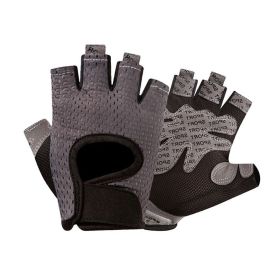 Half Finger Gym Fitness Gloves. Weightlifting, Yoga, Breathable, Anti-Slip Pad, Cycling, Sport Exercise Equipment (Color: dark gray, size: M)