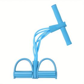 Pedal Resistance Bands. Thickened Foot Pedal Pull Rope. Yoga Equipment for Abdomen, Waist, Arm, Leg Stretching. (Color: Blue)