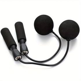 1pc Cordless Jump Rope with Weighted Ball. Skipping Rope for Sports Training. (Color: Big Ball - Black)