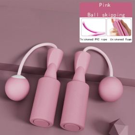 Small Ball Type Cordless Bearing Rope. Skipping Training Rope. (Color: Pink- Small Ball)