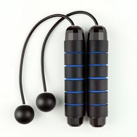 A Pair of Small Ball Tangle-Free Skipping Rope for Fitness. (Color: Blue)