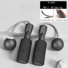 Small Ball Type Cordless Bearing Rope. Skipping Training Rope. (Color: Black-small Ball)