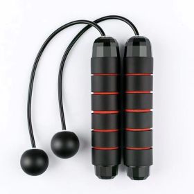 A Pair of Small Ball Tangle-Free Skipping Rope for Fitness. (Color: Red)
