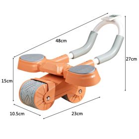 2 In1 Belly Wheel Balanced Support and Exerciser. (Ships From: China, Color: Orange timer A)