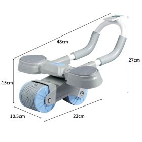 2 In1 Belly Wheel Balanced Support and Exerciser. (Ships From: China, Color: Gray timer A)