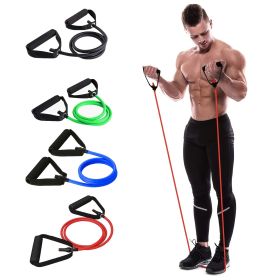 1pc Resistance Bands. 5 Levels (suitable Beginner) With Handles. Elastic Fitness Exercise Tube Band for Home Workouts and Strength Training. (Color: Black-30LB)