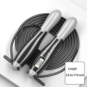 1pc Gym Fitness Smart Jump Rope with LCD Screen, Counting Speed, Skipping 2.8 M / 9.18ft. (Color: Gray, Items: Skipping Rope)