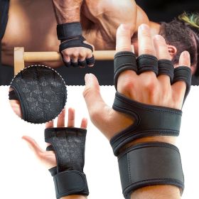 Unisex Weightlifting Training Gloves for Fitness Sports, Body Building and Gymnastics. Hand-Wrist-Palm Protector Gloves. (Color: Red, size: M)