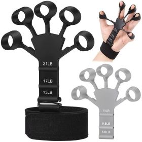 Finger And Hand Strengthener. Grip Strength Trainer for Men and Women. Hand and Wrist Physical Rehabilitation (Color: Gray)