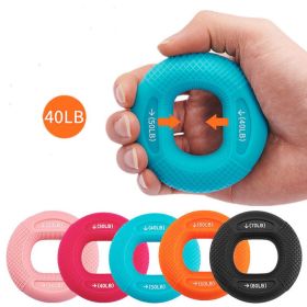 40-80LB Strength Hand Grip Ring. Muscle Power Training Silicone Ring. Fitness Body Building. Carpal Expander Training Finger Ring. (Color: Black-70-80BL)