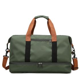 Foldable Waterproof Gym Bag. Carry Duffel Bag for Sports and Travel. (Color: Green)