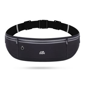 Slim Running Pack. Exercise Waist Pack. Belt Pouch Bags. (Color: Black)
